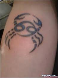People who believe in astrology often like to get a zodiac tattoo to represent themselves and identified by their astrological. Cancer Zodiac Tattoo On Half Sleeve