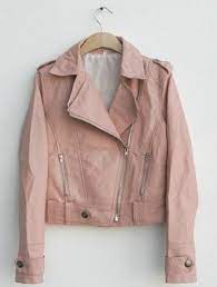 Pin By Sierra Babinat On Want Leather Jacket Pink Leather Jacket Jackets