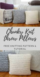 Chunky Throw Pillow Set Free Pattern Knitted Throws Easy Knitting Patterns Chunky Knit Pillow