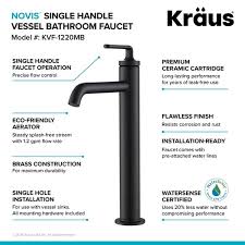 Maybe you would like to learn more about one of these? Kraus Single Handle Vessel Bathroom Faucet With Drain 2 Pack Matte Black Kvf 1220mb 2pk Rona