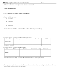 Get the free fillable organic molecules worksheet review form online. Ib Organic Molecules Review 2 1 2 3