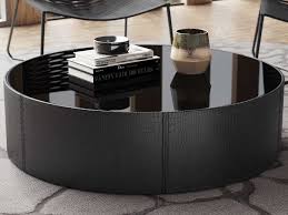 Decorating a patio or deck? Modloft Berkeley Black Glass 43 Wide Round Coffee Table Molmcy19100c8v5