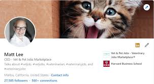 Post on job boards for free. Linkedin Profile Tips Veterinarian Vet Nurse Vet Tech Vet Pet Jobs Marketplace