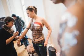 Schoko Bodypainting Women Strapless Top Tops