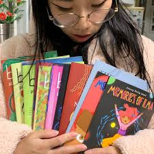 Everything that I've published under @takeonpublishing as of mid 2024, not  including my own work DIY (a 16 pg comic I made in 5 days about cutting my  own hair since I