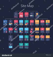 Concept Website Flowchart Sitemap Layered Vector Stock