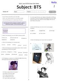 Semoga artikel ini dapat membantu bagi fans bts. 2021 Bts Festa Examination How High Is Your Score Kpoppost