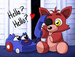 Five Nights At Freddy S Fa Art Purple Telephone And Teddy Foxy Fnaf Foxy Fnaf Fnaf Funny