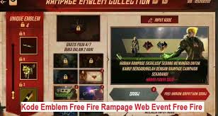 Tidak hanya kumpulan kode redeem ff terbaru, di. Kode Emblem Free Fire Rampage Web Event Free Fire