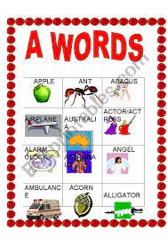 Built by word scramble lovers for word scramble lovers, see how many words you can spell in scramble words, a free online word game. English Worksheets Alphabet A Words