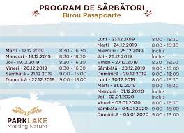 Programul lor este de la 8. Program Special De Sarbatori La Biroul De Taxe Si Pasapoarte Parklake