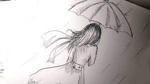 Tiktok girls imagines and preferences. Desen In Creion Usor Cu O Fata Cu Umbrela In Ploaie Girl With Umbrella Pencil Drawing Youtube