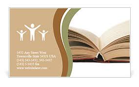 Get this business card template. Open Book With Yellow Pages Business Card Template Design Id 0000008471 Smiletemplates Com