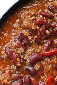 Super Bowl Chili Recipe With Ground Beef Garlic Onion Chili Powder Oregano Stewed Tomatoes Kidney Beans An Chilli Recipes Recipes Superbowl Chili Recipe