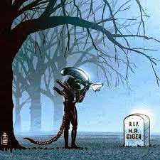 Tribute Art For Alien Franchise Artist H R Giger Aliens Funny Giger Alien Predator Alien