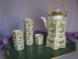 Ceramic Teapot Set Teapot And Warmer Heater Base Green Teapot Gift For Her Wedding Gift Vintage Kitchen Teapots Ceramic Teapot Set Tea Pot Set Tea Pots