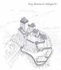castle rodersen near wolfhager hessen www burgrekonstruktion de castle illustration castle art castle drawing