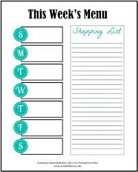 Cute Weekly Meal Planner Printable Includes Grocery List Printable Menu Planner Printable Weekly Meal Planner Template Weekly Menu Planners