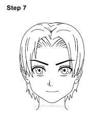 Image of male anime hairstyles by kaniac101 on deviantart. How To Draw A Manga Boy With Parted Hair Front View Step By Step Pictures How 2 Draw Manga