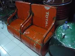 Oil Drum Drum Chair Metal Barrel Furniture Oil Drum