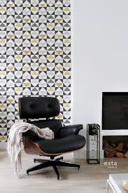 Gray and yellow decor best mobel yellow living room chair also new mobel yellow living room lounge. Wallpaper Graphic Triangles White Black Gray And Ochre Yellow 139095 Be Inspired Estahome