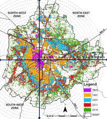 Bangalore East West North South Map Temporal Change Of Built-Up Area Of Bengaluru City (1973-2016). | Download  Scientific Diagram