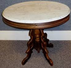 Vintage antique oval wood tray coffee table x leg brace by heritage / no free shipping contact for shipping options revosretro 5 out of 5 stars (211) $ 425.00 free. Antique Victorian Oval Marble Top Side Parlor Table With Carved Wood Lofty Marketplace