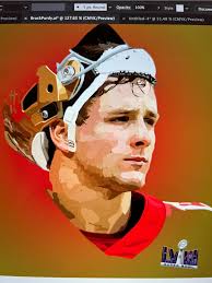 Custom illustration of 49ers player in Adobe Illustrator