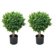 Find great deals on ebay for artificial outdoor plants. One Outdoor Over 2 Foot Tall 26 By 18 Artificial Boxwood Ball Topiary Bush Potted Tree Uv Rated Home Kitchen Kolenik Artificial Topiaries
