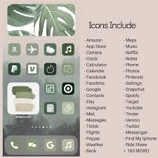 200 Ios 14 Icons App Covers Boho Aesthetic Iphone Digital File Forest Green Nature Mix Widgets And Background App Covers App Icon Boho Aesthetic
