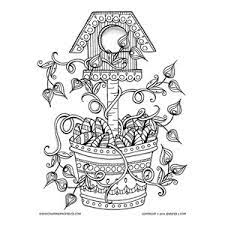 Some of the coloring page names are big bird house coloring big bird house coloring, awesome bird house coloring awesome bird house, an owl bird house coloring an owl bird house, 810 best stitching birds birdhouses images on, bird house outline coloring bird house outline, traditional bird house coloring traditional bird, … Spring Birdhouse With Flowering Vines Coloring Page