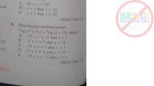 Persamaan logaritma adalah suatu bentuk persamaan yang mengandung unsur/materi logaritma. Contoh Soal Persamaan Logaritma Multifilescareers
