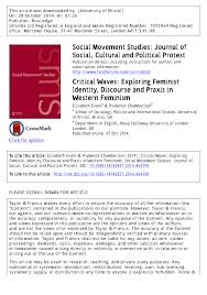 Pdf Critical Waves Exploring Feminist Identity Discourse And Praxis In Western Feminism