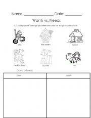 We did not find results for: English Worksheets Wants Vs Needs Needs And Wants Worksheet Social Studies Worksheets Learning Worksheets