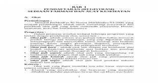 Huruf d dan l pada pendaftaran pkrt dan alkes menunjukkan kode. Kode Obat