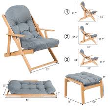The alta grande ottoman is just what you need to get your outdoor party started. Folding Recliner Adjustable Lounge Chair With Ottoman 115 95 Free Shipping Material Beech Wood Pearl Cotton Color Gray 3 Adjustable Overall Dimension 32
