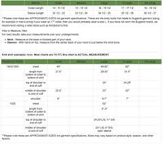 Bugatchi Mens Shirt Size Chart