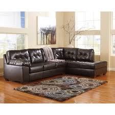 Ashley Alliston Chocolate Brown Sectional Furniture Leather Sectional Ashley Furniture Industries