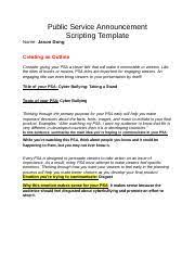 The first thing to do when choosing a fire extinguisher is to decide which rooms in your house need one. Public Service Announcement Script Public Service Announcement Scripting Template Name Jason Dong Creating An Outline Consider Giving Your Psa A Course Hero