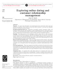 Will you count online relationship as real one or not? Pdf Exploring Online Dating And Customer Relationship Management