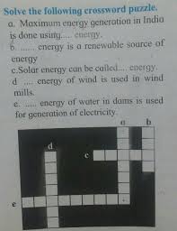 Faça perguntas sobre seus deveres. 5 Solve The Following Crossword Puzzle A Maximum Energy Generation In Indiais Done Using Brainly In