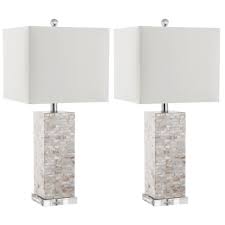 Safavieh Homer 25 5 In Shell Table Lamp Set Of 2 Lit4106a Set2 The Home Depot Table Lamp Sets Lamp Sets Shell Lamp