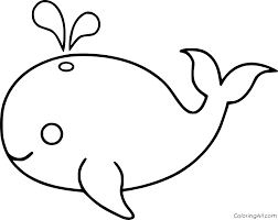 Download Cute Baby Whale Coloring Page Coloringall