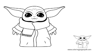 Here is a pattern for a super cute baby yoda! Coloring Page Of Baby Yoda