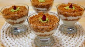 أكواب الكنافة بالقشطة بدون فرن كنافة المقلاة بأسهل طريقة و أطيب مذاق Youtube Dessert Cake Recipes Arabic Dessert Baked Desserts Cakes
