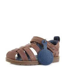 Details About Kids Boys Infant Kickers Orin Sandal Leather Tan Brown Sandals Uk Size