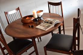 Magideal 1/12th dollhouse miniature furniture dining room rosewood table chairs set. Arne Vodder Mid Century Rosewood Dining Room Set Vintage Objects