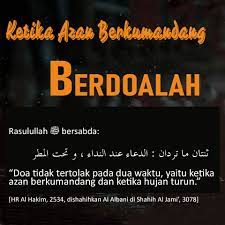 Ketika Azan Berkumandang Berdoalah Doa Motivasi Hujan