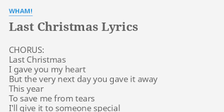 Скачать минус песни «last christmas» 320kbps. Last Christmas Lyrics By Wham Chorus Last Christmas I