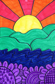 Landscape Color Wheel Oil Pastel Blending Texture Warm Vs Cool Color Wheel Projects Color Wheel Oil Pastel